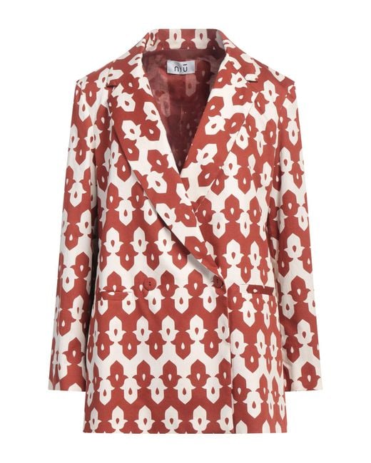Niu Red Blazer Cotton, Elastane
