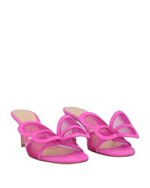 Gianvito Rossi Pink Fuchsia Sandals Leather, Textile Fibers