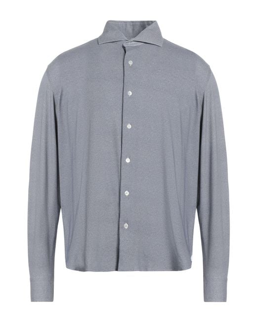 Fedeli Gray Shirt Cotton, Nylon, Elastane for men