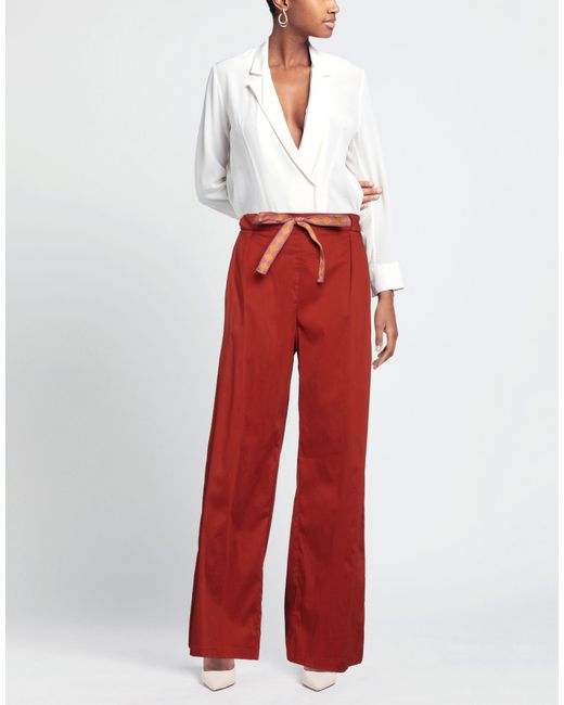 Niu Red Rust Pants Cotton, Polyamide, Elastane