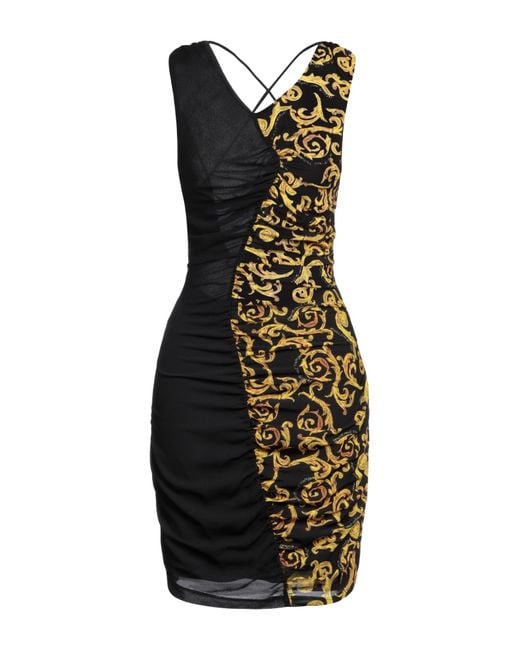Versace Black Mini Dress Polyester