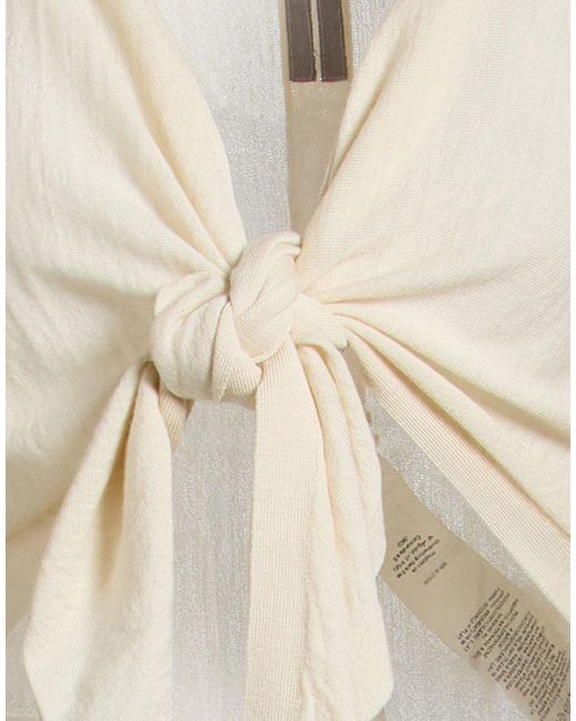 Rick Owens White Wrap Cardigans