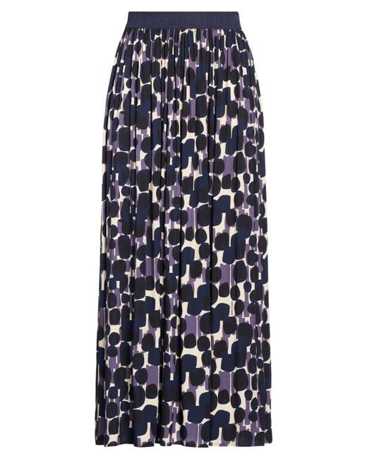 ALESSIA SANTI Blue Midi Skirt Viscose