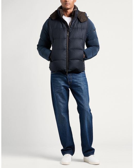 Moorer Blue Midnight Puffer Polyamide, Wool, Cashmere, Shearling for men