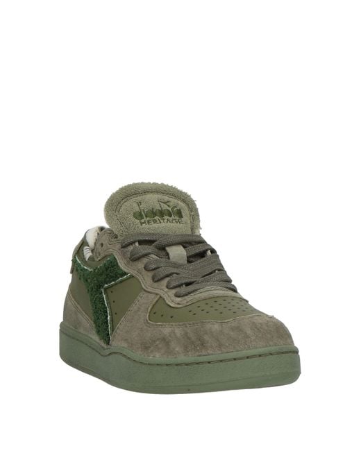Diadora Green Military Sneakers Leather