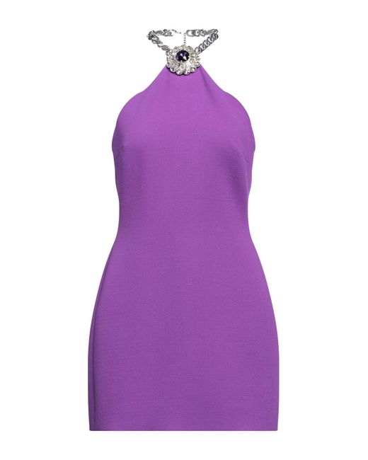 David Koma Purple Mini Dress