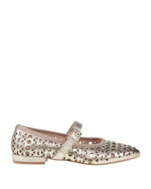 Divine Follie White Ballet Flats Leather