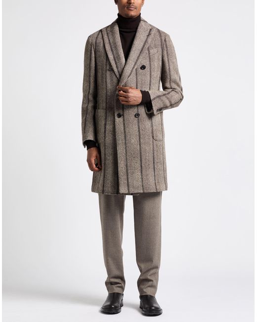 Lardini Gray Coat Wool for men
