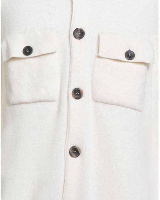 Retois White Ivory Cardigan Wool, Polyamide for men
