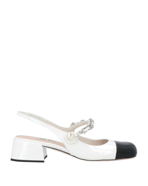 Zapatos de salón Miu Miu de color White