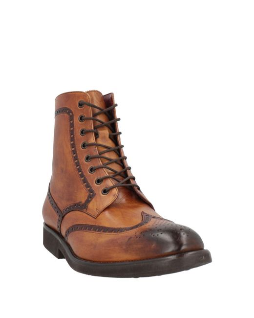 Fratelli Brown Tan Ankle Boots Calfskin for men