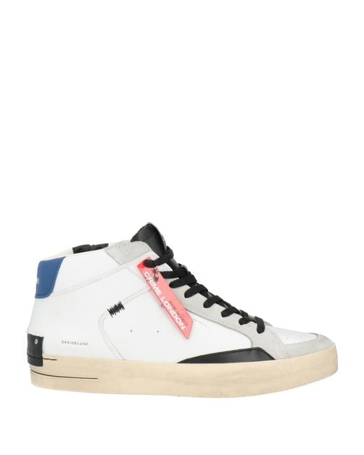 Crime London White Sneakers Leather for men