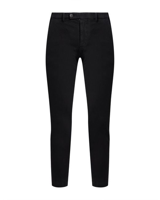 Michael Coal Black Pants Cotton, Elastane for men