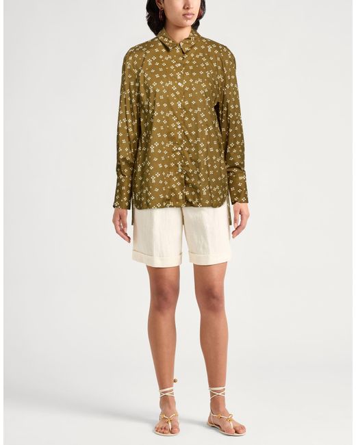 Ines De La Fressange Paris Green Shirt Cotton