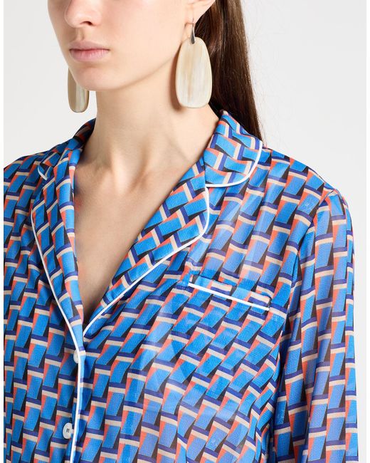 Stella Jean Blue Shirt Polyester