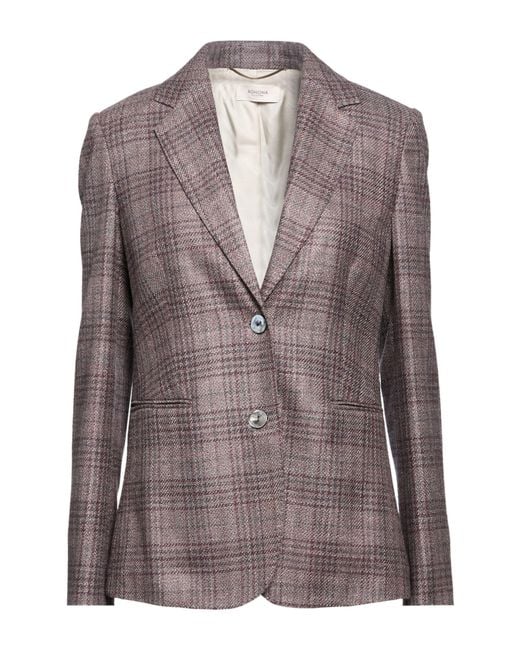 Agnona Purple Plum Blazer Wool, Silk