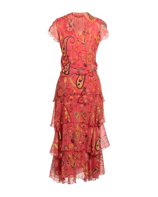 Etro Red Midi Dress