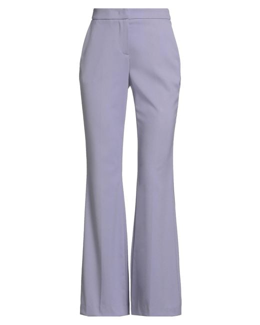 Lardini Purple Lilac Pants Polyester, Wool, Elastane