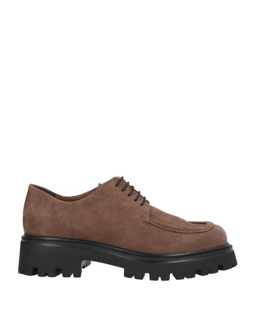 VSL Brown Lace-Up Shoes Leather