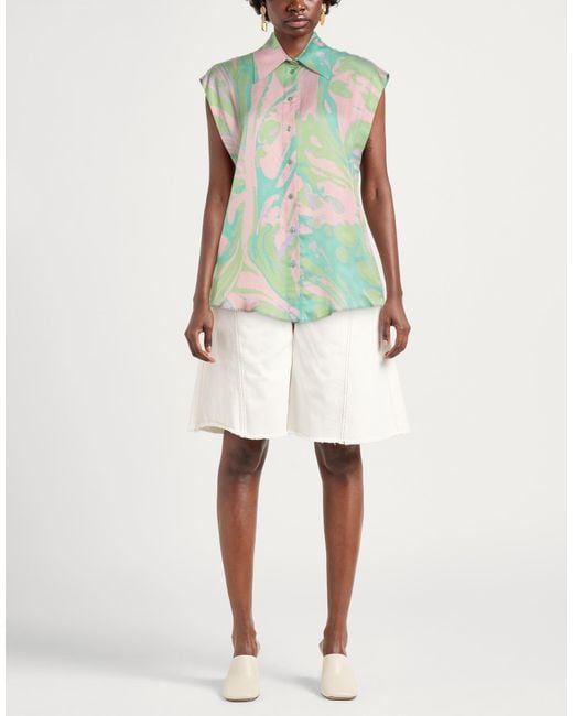 Pinko Green Light Shirt Viscose