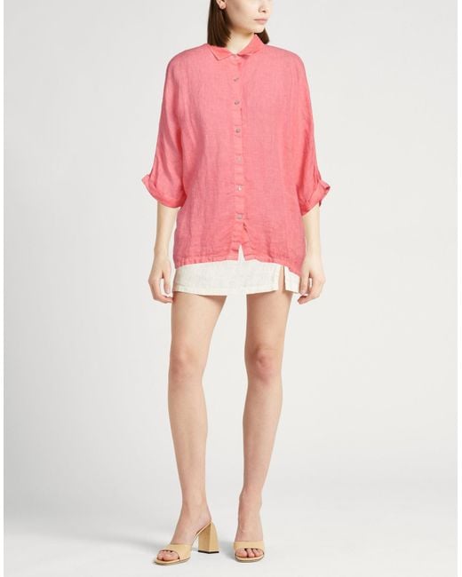 120% Lino Pink Shirt
