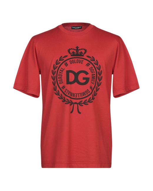 Camiseta Dolce & Gabbana de hombre de color Rojo | Lyst