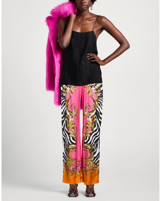 Versace Jeans Couture Red Fuchsia Pants Viscose