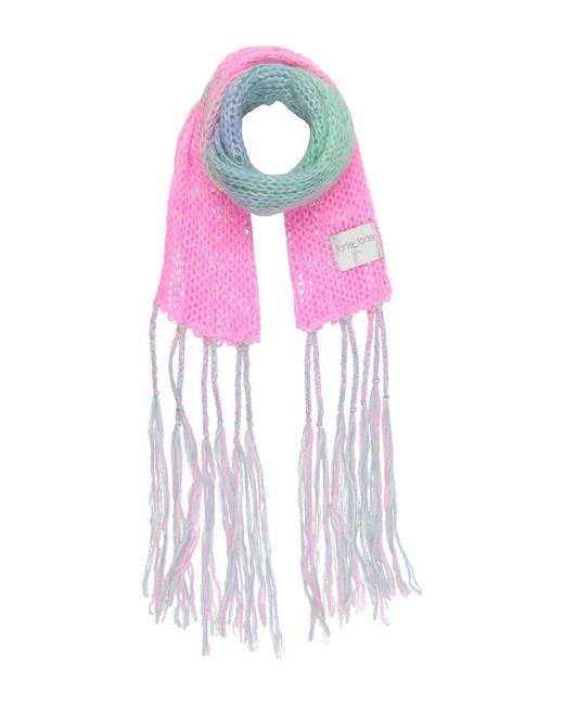Forte_forte Pink Fuchsia Scarf Mohair Wool, Polyamide
