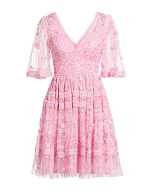Needle & Thread Pink Mini Dress Polyester