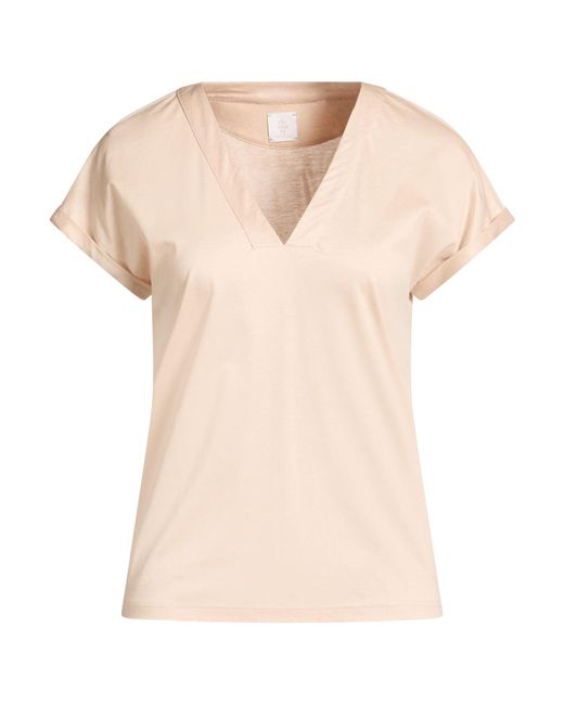 Eleventy Natural T-Shirt Lyocell, Cotton