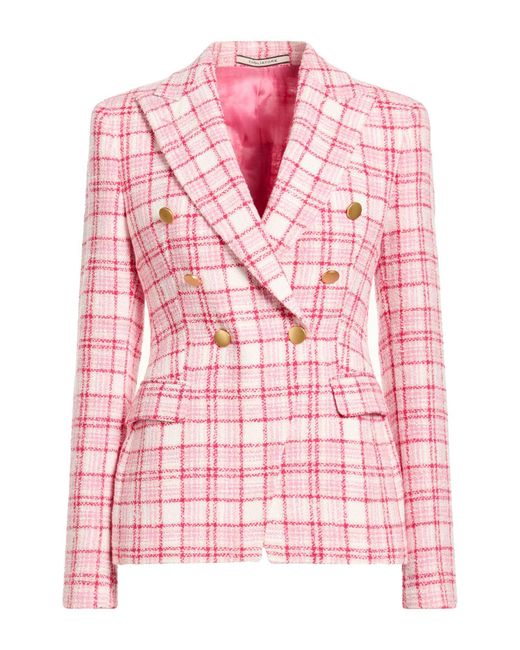 Tagliatore 0205 Pink Blazer Polyester, Linen