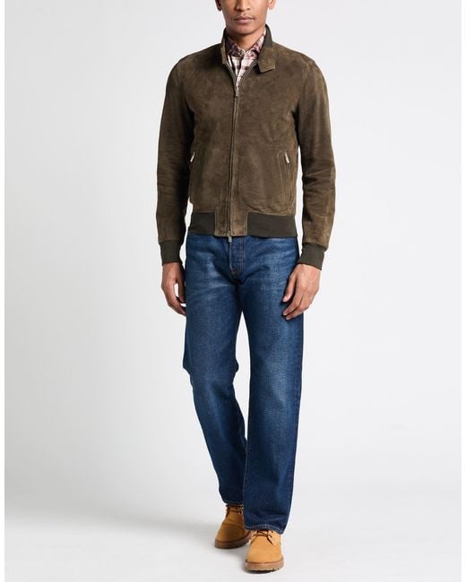 Boglioli Brown Jacket Leather for men