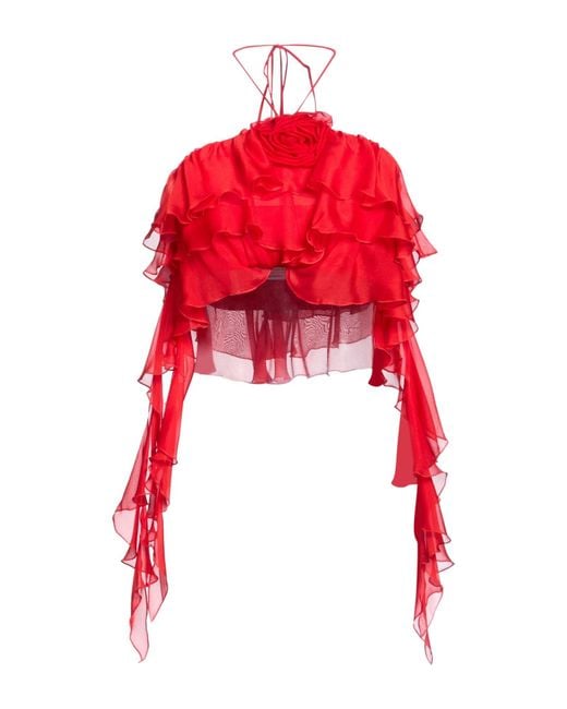 Blumarine Red Top Silk
