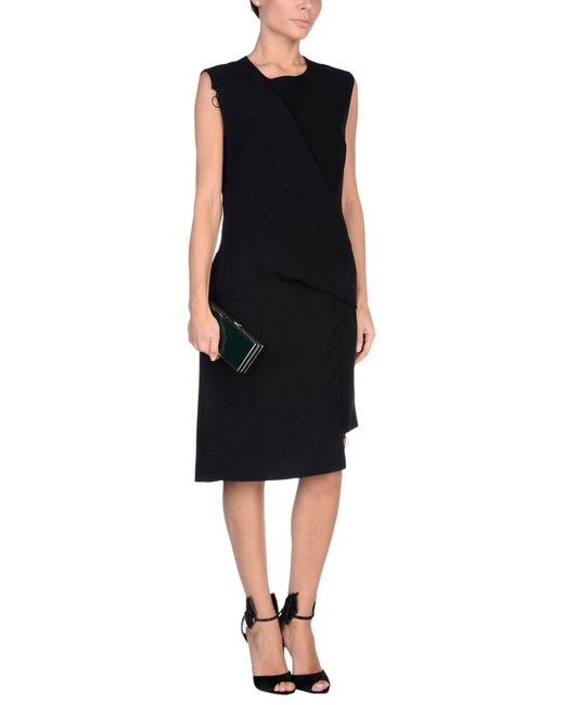 Versace Silk Short Dress in Black Lyst