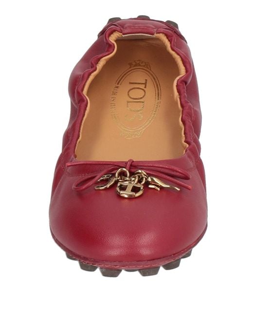 Tod's Red Ballet Flats