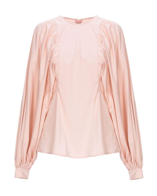 Erika Cavallini Semi Couture Cotton Blouse in Light Pink (Pink) - Lyst