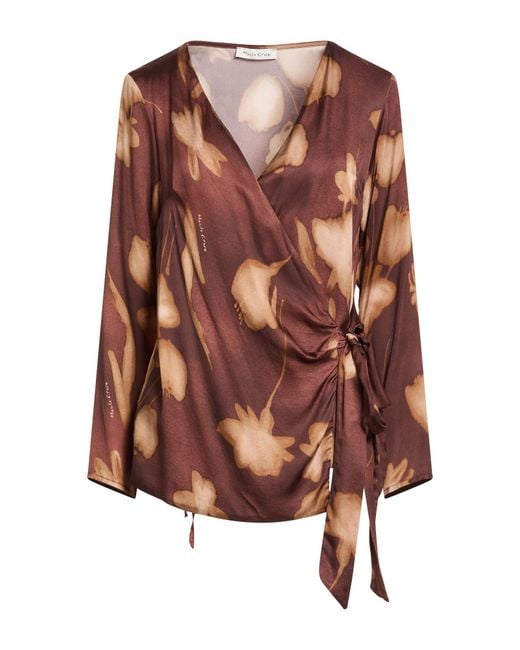 Manila Grace Brown Top Viscose