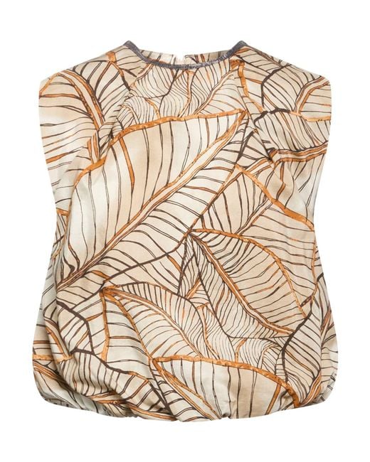 Brunello Cucinelli Natural Top Cotton, Silk