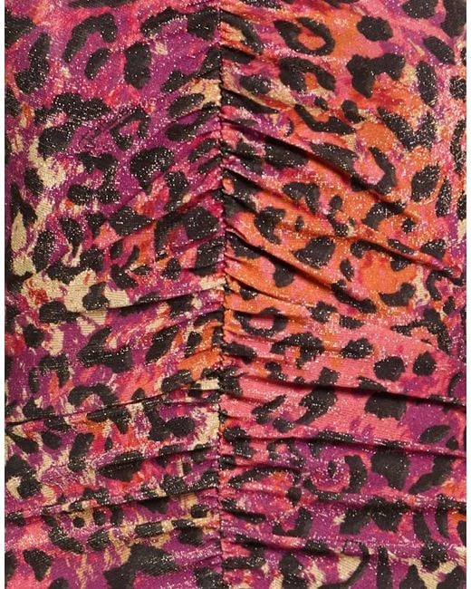 Just Cavalli Red Top Polyester, Metallic Polyester, Polyamide, Elastane