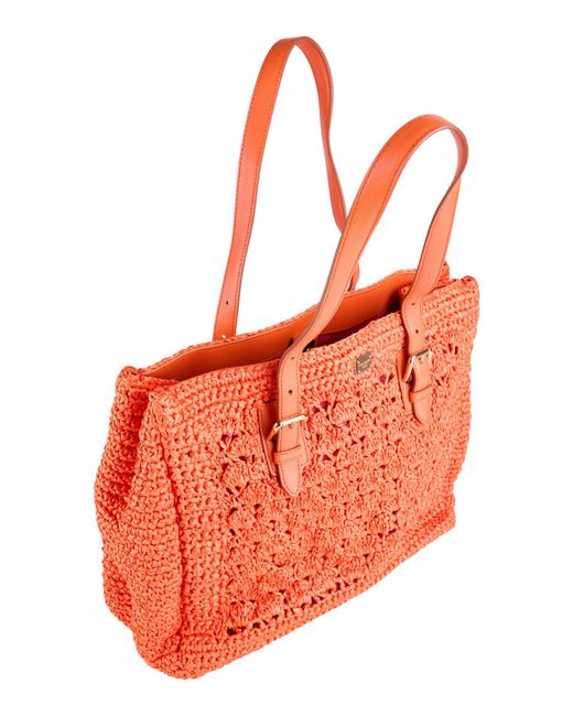 Dolce & Gabbana Orange Handbag Viscose, Calfskin