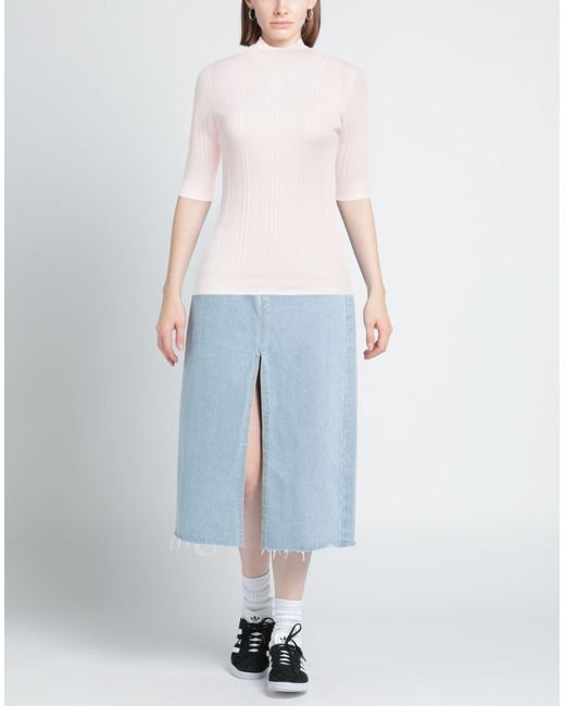 Peserico Pink Turtleneck Virgin Wool