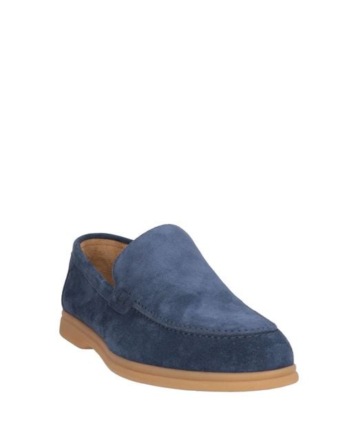 Doucal's Blue Loafers Leather for men