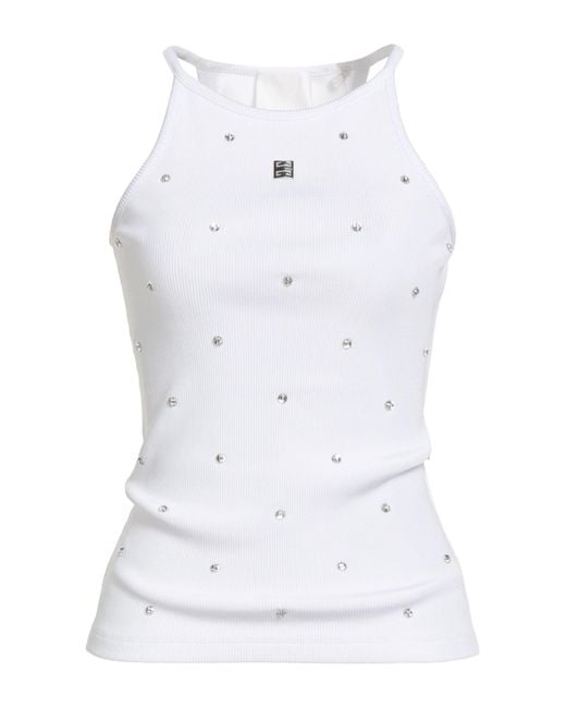 Givenchy White Tank Top Viscose, Polyamide, Elastane