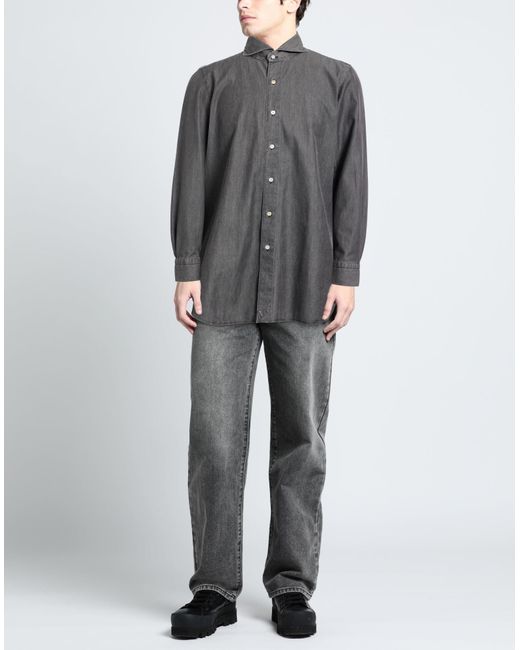 Finamore 1925 Jeanshemd in Gray für Herren