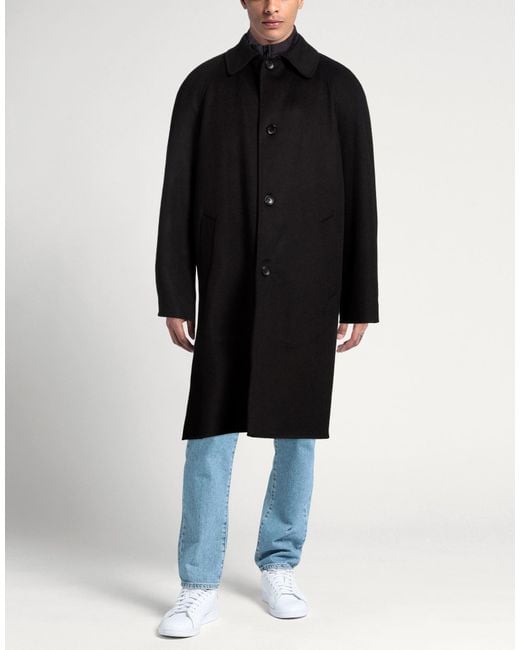 Paltò Black Coat Wool, Nylon for men