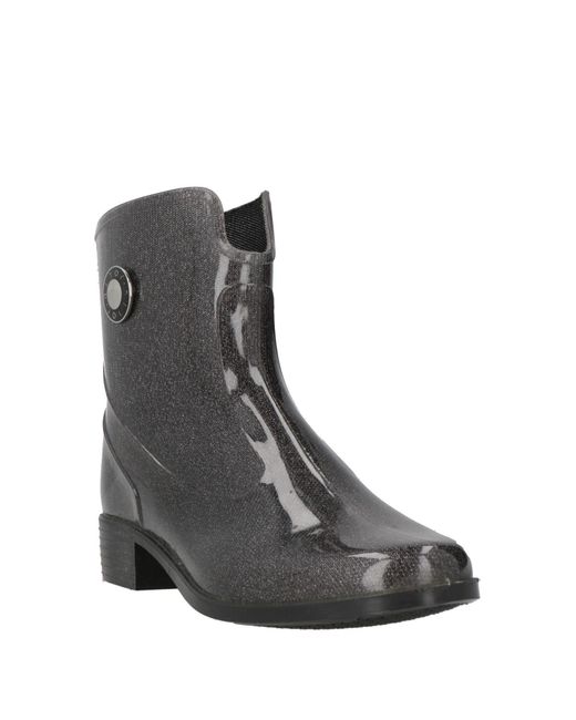 Liu Jo Black Charcoal Ankle Boots Pvc