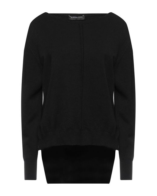 VANESSA SCOTT Black Sweater Viscose, Polyester, Polyamide