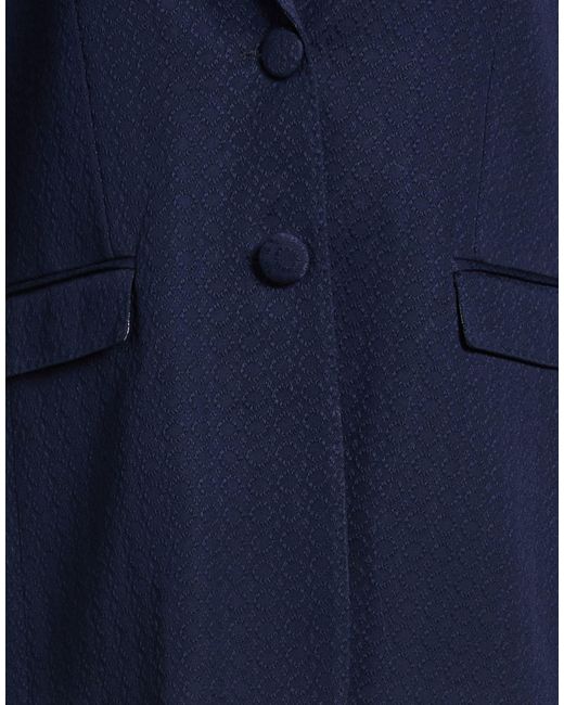 Etro Blue Blazer Cotton, Polyamide, Elastane
