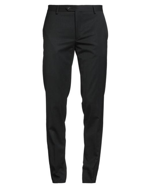 Brian Dales Black Pants Polyester, Wool, Elastane for men
