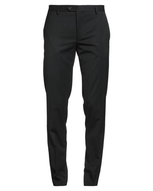 Brian Dales Black Pants Polyester, Wool, Elastane for men